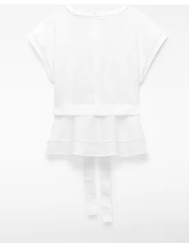 Top de mujer entallado con entredós - Adolfo Dominguez - FashionsVida