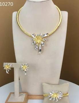 Hot Sale Jewelry Dubai Costume Jewelry Sets Flower Necklace for Women Party Gifts FHK16537 - Aliexpress - FashionsVida