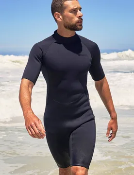 Shorty Mens 2. 5/2mm Wetsuit - Black - Black - Size: M-L - Mountain Warehouse - FashionsVida