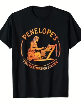Funny Greek Mythology-Penelope'S Procrastination Station Vintage Design-100% cotton summer O-neck printed men's T-shirt - Aliexpress - FashionsVida