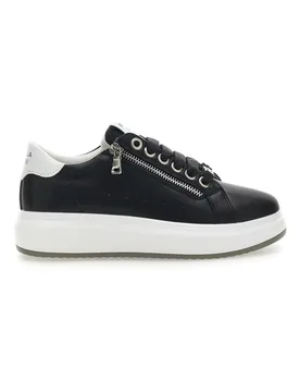 Sneakers Nere e Bianche con Cerniera 51011 41 - Mariella Burani - FashionsVida