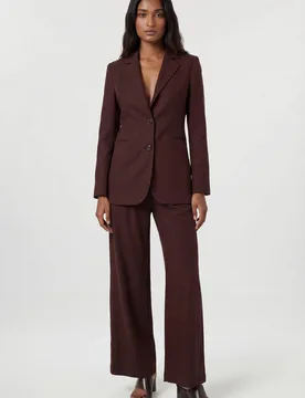 Women's Petite Tencel Blend Tailored Single Breasted Blazer in Chocolate Size: 6 - Chocolate - Size: 6 - Karen millen - FashionsVida