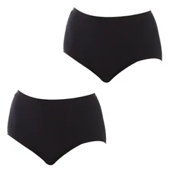 Womens Pack Of 2 Bamboo Panties For Women Plus Sizes Q908r - Black - Size 5xl