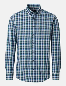 Casual-Fit Freizeithemd Blau L - Casamoda - FashionsVida