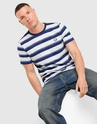 Fine Stripe T-Shirt - Herren, Blau - male - Size: XXL
