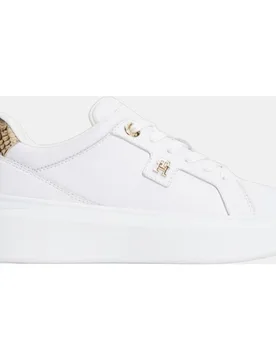 Zapatilla de piel de mujer con plataforma y animal print - Tommy Hilfiger - FashionsVida