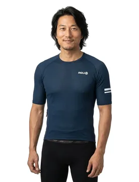 Maglia A Maniche Corte Circular Breakaway Denim Blue - AGU - FashionsVida