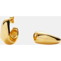 Pendientes de aro Domo Orgánico dorados