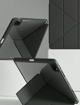 Funda de acrílico transparente a prueba de golpes de unicolor compatible con iPad Air 11 13 M2 2025 M3 con soporte plegable en forma de Y a varios á - Shein - FashionsVida