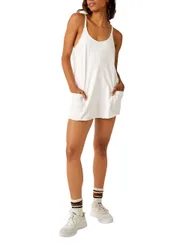 Hot Shot Cotton Rich Mini Dress White female