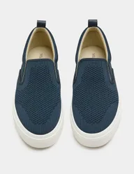 M&S Mesh Slip On Pumps Navy male