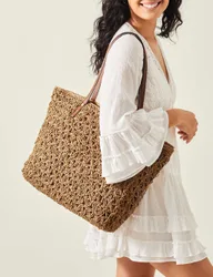 Raffia Beach Bag Natural female