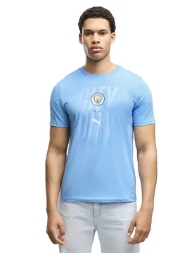 T-shirt à Manches Courtes Manchester City Fc Culture Team Light Blue / Blue Guppy S - Puma - FashionsVida