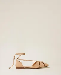 Twinset Ballerines en cuir velours