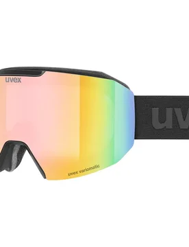 Lunettes De Ski Evidnt Attract Matt Black Mirror Rainbow Variomatic Clear/CAT1-3+Contrastview Yellow Clear/CAT1 - Uvex - FashionsVida