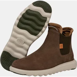 Botines de hombre de piel y detalles elásticos