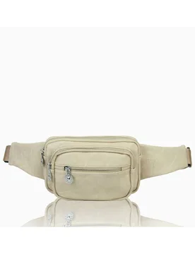 Women's Waist Bum Bag in Cream - Cream - Size: One Size - Fontanella Fashion - FashionsVida