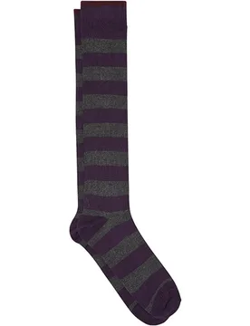 Calcetín alto rayas bicolor oscuro de hombre - Kiff-Kiff - FashionsVida