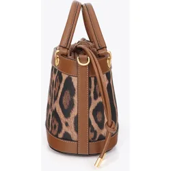 Bolso de hombro bombonera animal print