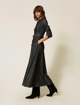 Robe longue en jean fluide - Actitude by Twinset - FashionsVida
