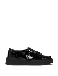 Leather Walking Shoes Black female