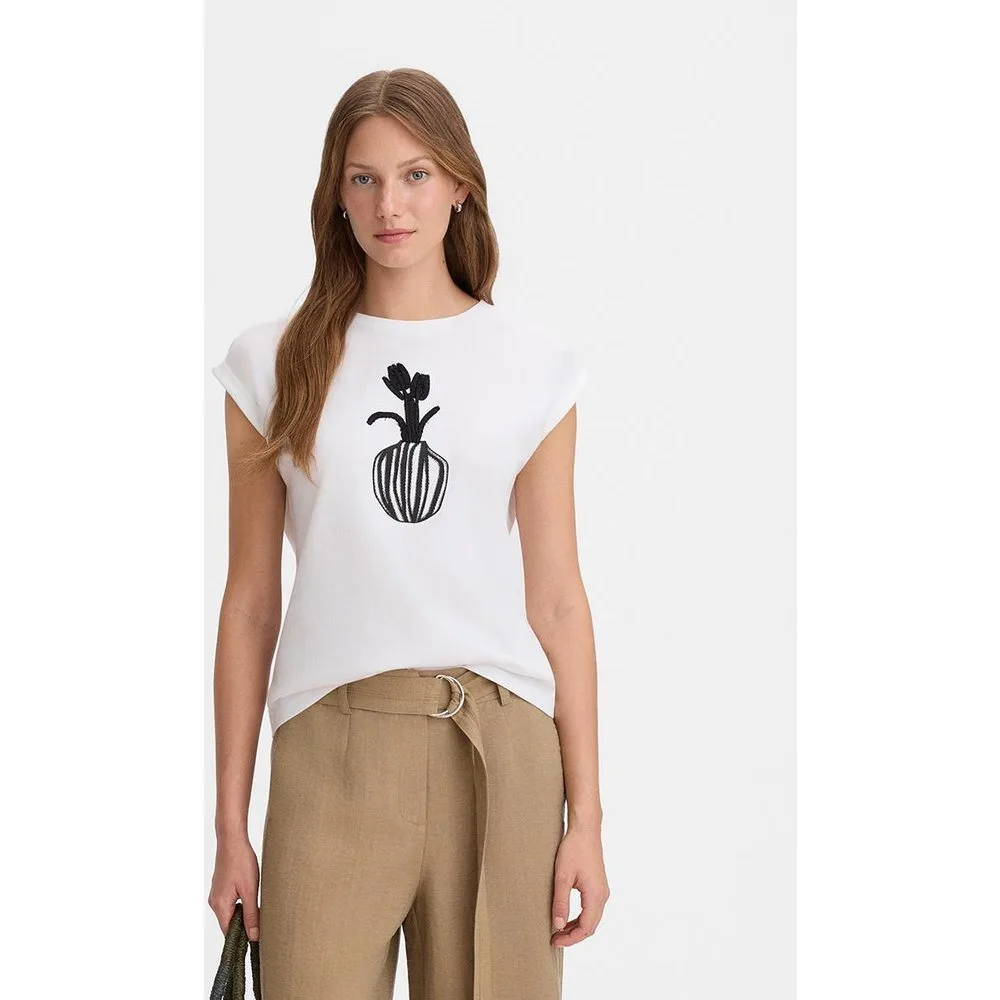 Camiseta de mujer bordado flor - Simorra - FashionsVida