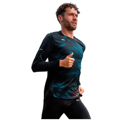 K Running Maglietta A Maniche Lunghe Vortex Winter Black S