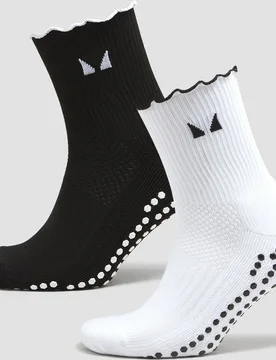 Calcetines de pilates con volante de MP (paquete de 2 pares) - /blanco - UK 6-8 - MyProtein - FashionsVida
