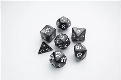Galaxy Series - Moon - RPG Dice Set (7pcs) Black - Gamegenic - FashionsVida