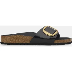 Sandalias planas Madrid Big Buckle de mujer en piel