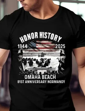 D-Day 81th Anniversary Commemorative Shirt UK Canada France T-Shirt D-Day Anniversary Gift Normandy 1944-2025 Cotton Shirts - Aliexpress - FashionsVida