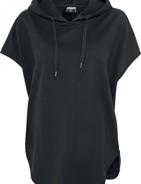 T-Shirt - Ladies Sleeveless Terry Hoodie - XS bis XL - für Damen - Größe L - schwarz - Frauen - female - Urban classics - FashionsVida