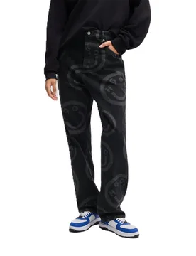 Mens Nate Slim Fit Mid Rise Jeans In Black - Size 30w/34l - BOSS - FashionsVida
