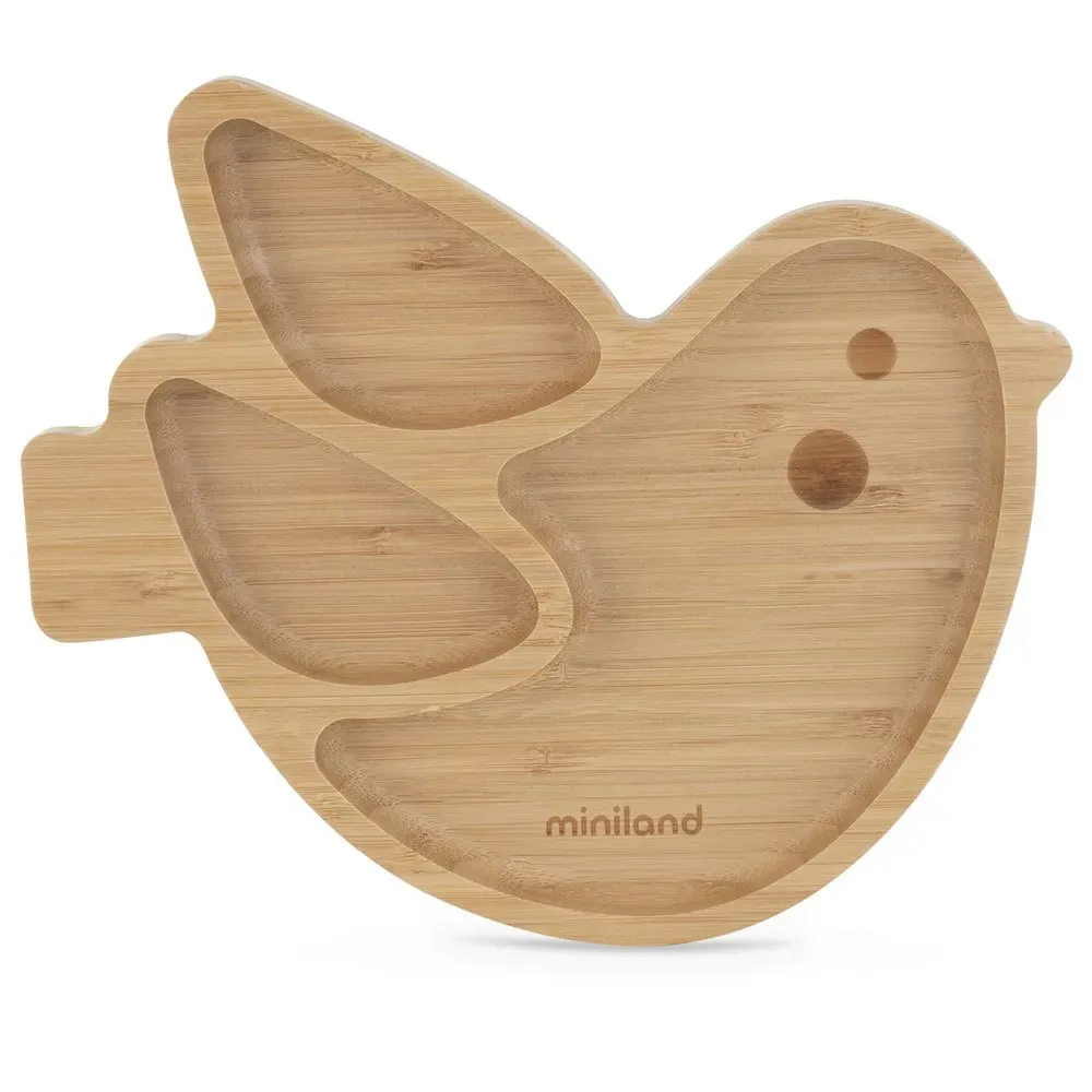 Stoviglie Chick Wooden Plate - Miniland - FashionsVida
