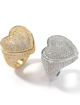 Uwin Heart Ring Micro Paved Full Iced Out AAA Cubic Zirconia Bling HipHop Fashion Delicate Jewelry For Gift Men Women - Aliexpress - FashionsVida