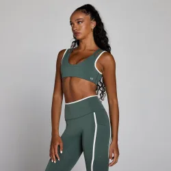 Sujetador deportivo de doble capa con contraste Velocity para mujer de MP - nublado - XS