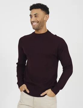 Long Sleeve Mens Ribbed Raglan Jumper - Brave soul - FashionsVida