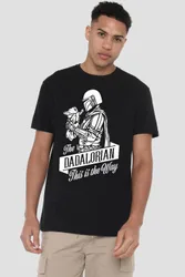 Unisex Star Wars Father'S Day The Dadalorian Mandalorian T-Shirt, Black Size: Small - Black - Size: S