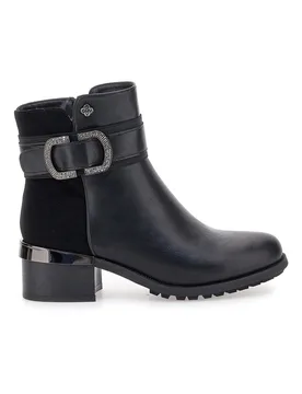 Stivaletti neri con cinturino e fibbia tacco medio Gianmarco Venturi TR0330 36 - GMV - FashionsVida