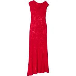 Vestido midi jacquard sin mangas