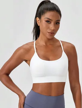 Sujetador deportivo para entrenamiento de fitness y yoga para mujeres, con tirantes ajustables, diseño de espalda de nadador, para correr y deportes - Shein - FashionsVida