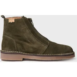 Botines de mujer de serraje con cremallera