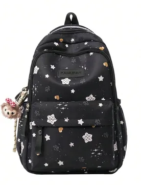 Mochila de gran capacidad para estudiantes de secundaria, preparatoria y universidad para mujeres - Shein - FashionsVida