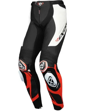 Pantalone Moto in Pelle VORTEX 3 PT Nero Bianco Rosso taglia 3XL - Ixon - FashionsVida