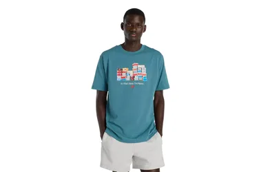 New - Boxes T-Shirt - T-Shirt-kurzarm - türkis - Herren - Size: S