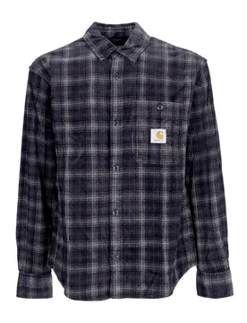 Camicia Manica Lunga Uomo L/s Flint Shirt Wiley Check/vulcan Rinsed - CARHARTT WIP - FashionsVida