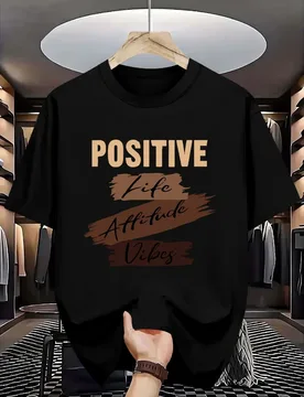 Positive Vibes Graphic design-100% cotton summer O-neck short sleeve casual printed T-shirt - Aliexpress - FashionsVida
