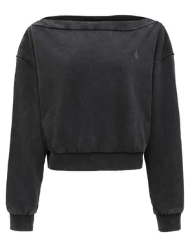 Sweatshirt - Carmen sweater Black - S bis XXL - für Damen - Größe XL - schwarz - Frauen - female - ForPlay - FashionsVida