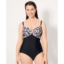 Bañador reductor con aro estampado en copas c y d
