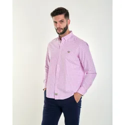 Camisa de hombre corte regular estampado cuadros vichy